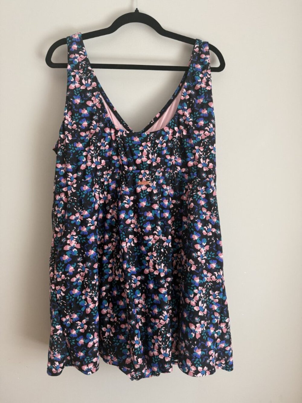 NWT Raisins Curve Lucia Swimdress Swimsuit Black Floral Size 24W $106 [jb] - Picture 5 of 10